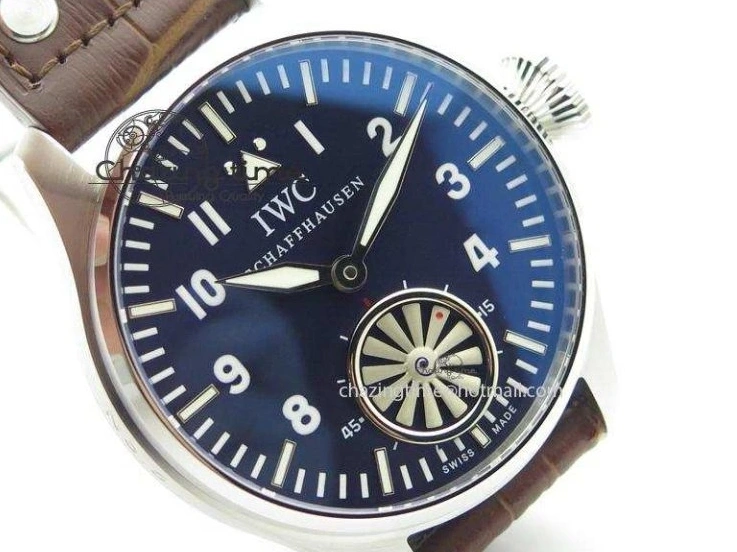 MIROTIME 0105 Reliable Big Pilot “Markus Buhler” IW5003 Turbine V6F Best Edition Blue Dial On Leather Strap A 7324
